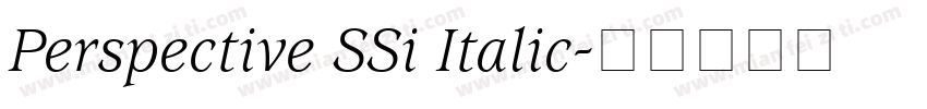 Perspective SSi Italic字体转换